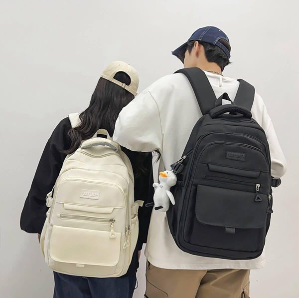 Phaoullzon Teen Girls School Backpack for Boys, College Aesthetic Laptop Bookbag for Women,Beige - Image 3